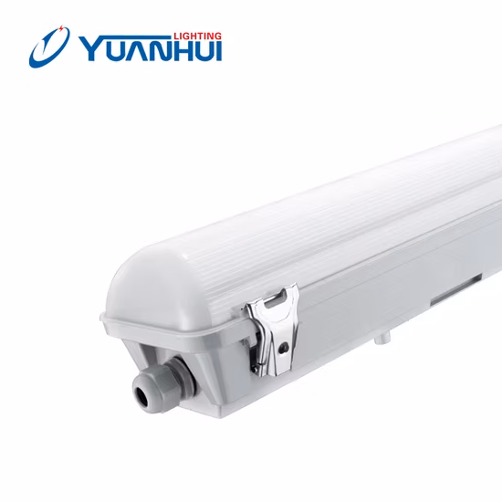 Iluminação de túnel LED Tri-Proof LED IP66 Ik08 de alto lúmen ao ar livre à prova d'água Vapor Tight Linear Tubo de LED Triproof Light, certificado UL Dlc