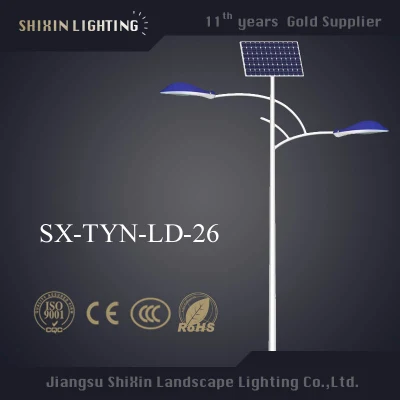 Cotação para HID 80W 100W 150W Melhor Preço Lâmpada Solar LED de Rua Braço Duplo Simples